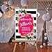 Black and White Striped Floral Welcome Sign for Bridal Shower - Personalized Poster