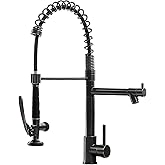 Fapully Commercial Pull Down Kitchen Sink Faucet with Sprayer Oil Rubber Bronze