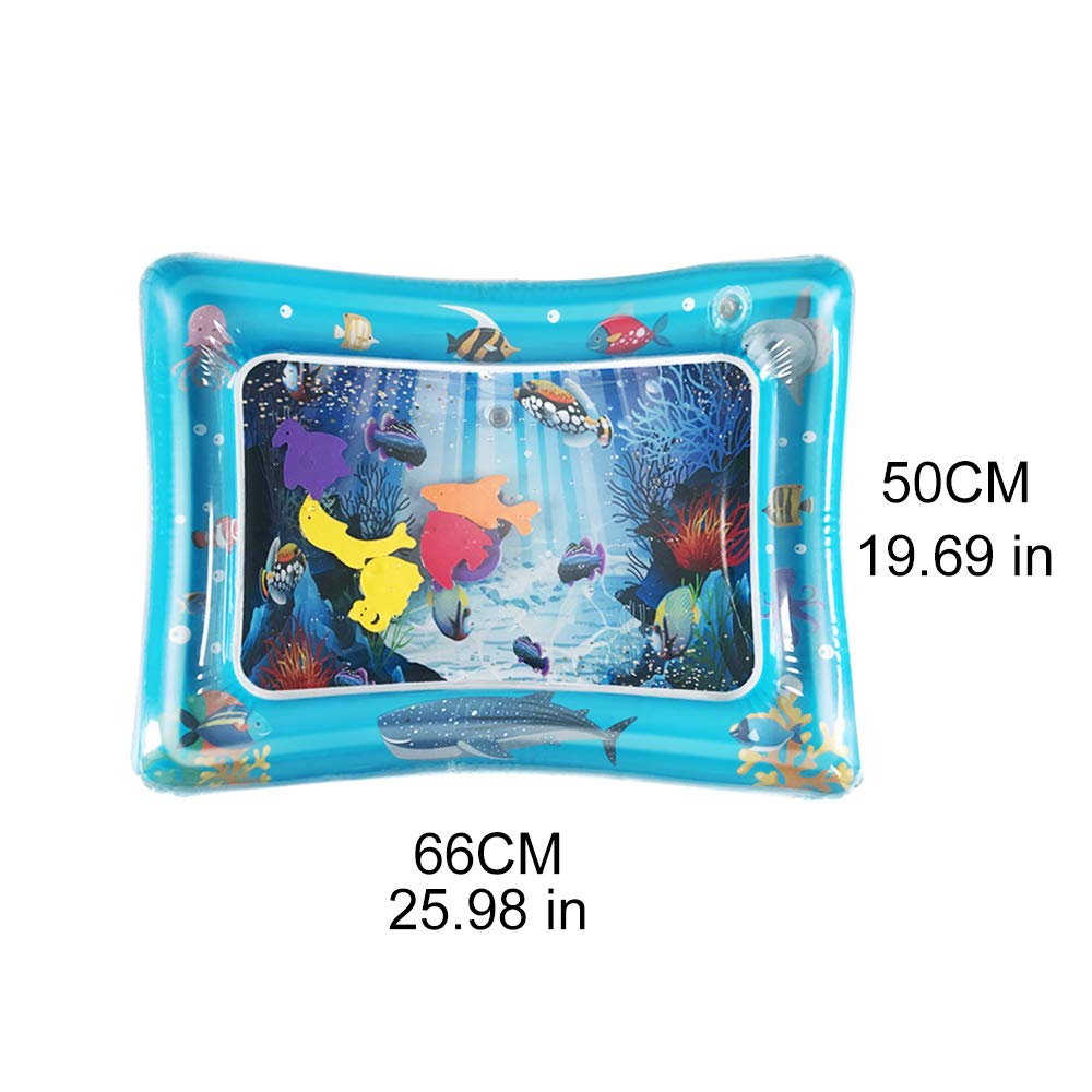 LAPPAZO Water Play Mat Inflatable Tummy Time Play Active Center for Baby\'s Stimulation Growth or Cooling the Pets