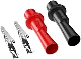 Cleqee 4PCS Multimeter Push on Alligator Clips 2mm Female Socket view 5