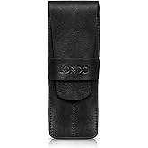 Londo Genuine Leather Pen and Pencil Case with Tuck in Flap, Stationery Bag - Two compartment