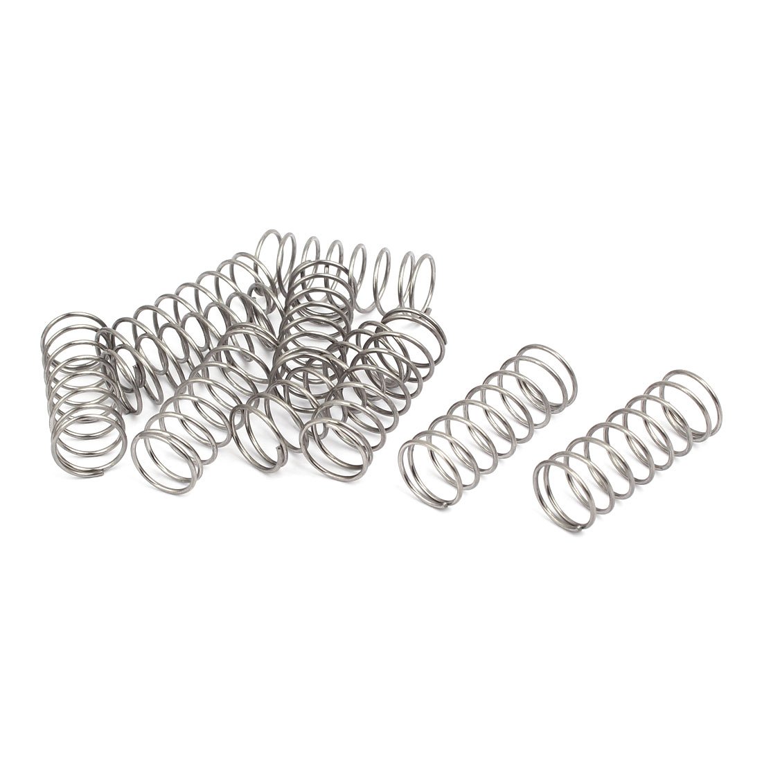 sourcingmap Compression Spring,304 Stainless Steel,14mm OD,1mm Wire Size,35mm Free Length,Silver Tone,10Pcs
