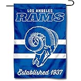 Rams Throwback Retro Vintage Garden Flag Double Sided Banner