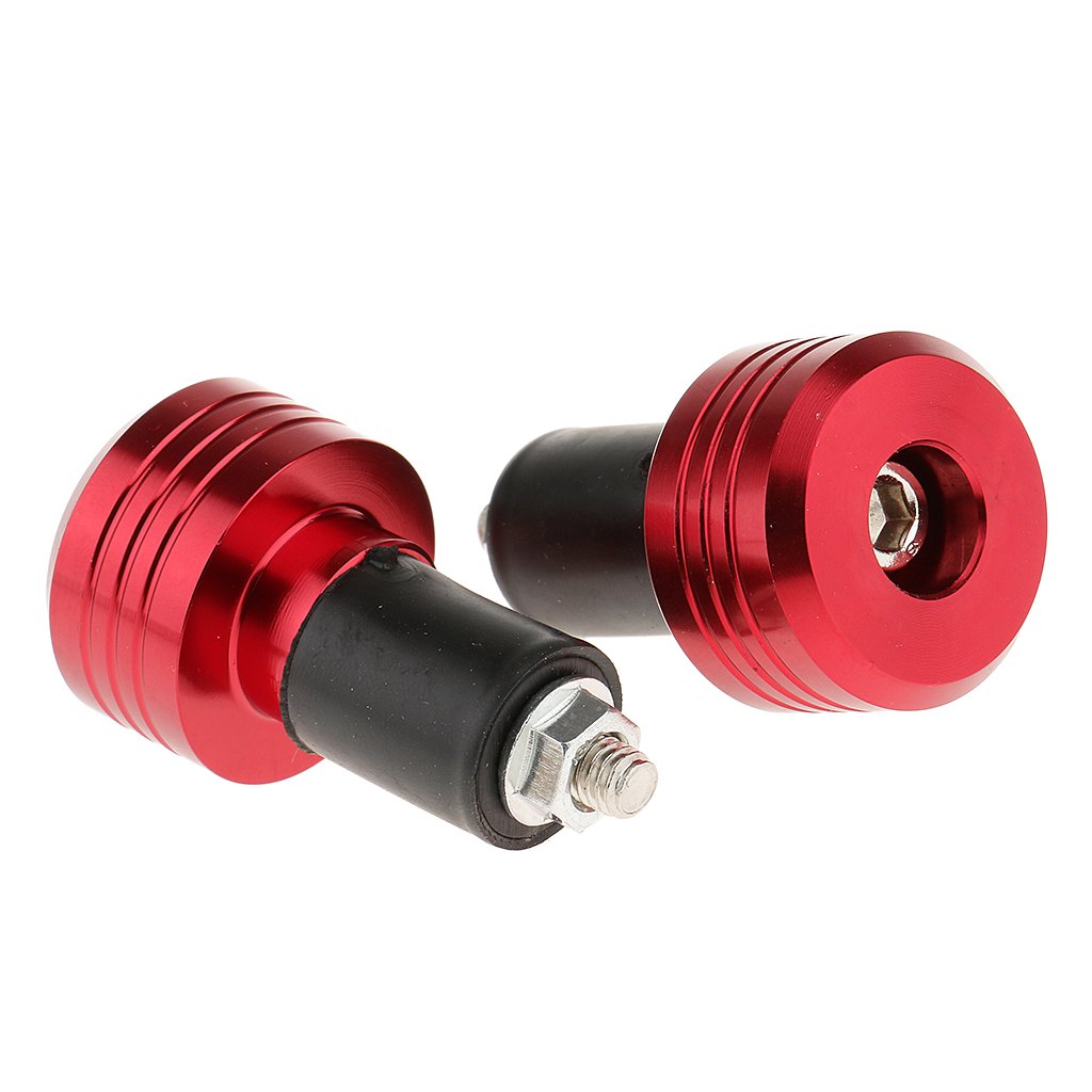 Paire Universel CNC Embouts de Guidon Poign/ée 7//8 Moto VTT End Bar Rouge