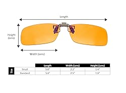 BRADDELL OPTICS Blue Blocking Anti-UV Amber Flip-up