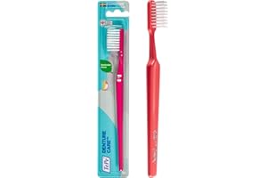 TEPE Denture Care Denture Brush, Adult Denture-Cleaner Toothbrush for Full or Partial Dentures