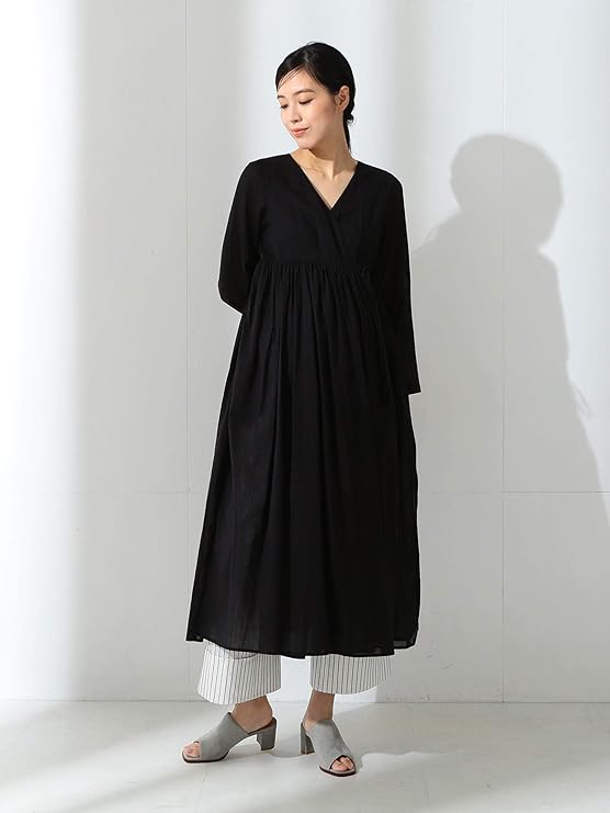 Amazon デミルクスビームス Demi Luxe Beams ワンピース Ne Quittez Pas カシュクール2wayワンピース レディース Black One Size ワンピース チュニック 通販