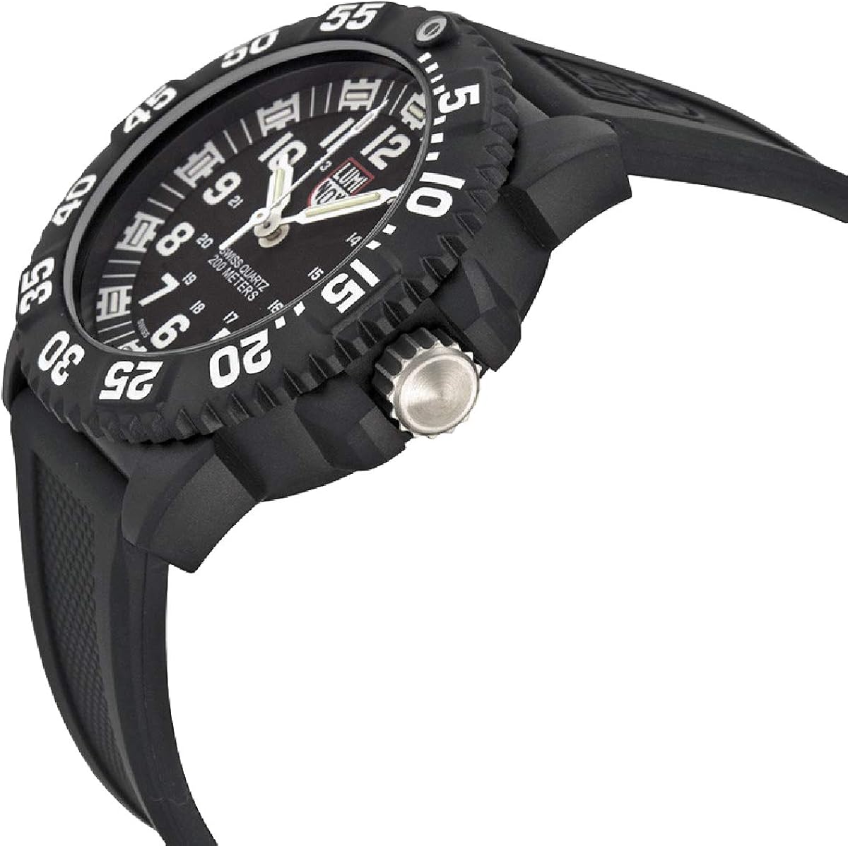 Amazon ルミノックス Luminox メンズ腕時計 Navy Seals Dive Watch 3050 Colormark Series ネービーシールズ ブラック ホワイト 3051 並行輸入品 メンズ腕時計 腕時計 通販