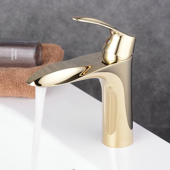 Beelee BL1052G Messing Wasserhahn Waschbecken Waschtischarmatur