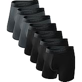 BAMBOO COOL Men's Underwear Boxer Briefs Ultra Breathable Stretch No Riding Up with Fly Multipack