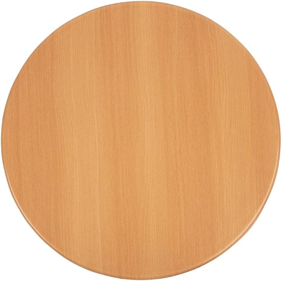 Bolero 600mm Round Beech Effect Tabletop 30mm Thick Honeycomb Heat Resistant