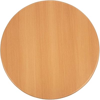 Bolero 600mm Round Beech Effect Tabletop 30mm Thick Honeycomb Heat Resistant