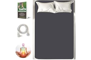 ALFREDX Grounding Mat Grounded Sleeping Mat Earthing Sheet Perforated Design 100% Conductive Carbon Leatherette Grounding Mat Grounding Therapy Mat