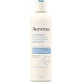 Aveeno Skin Relief Shower & Bath Oil, Dry Itchy Skin Relief, Oat, Mineral Oil, Body Moisturizer, Fragrance Free, 295-mL