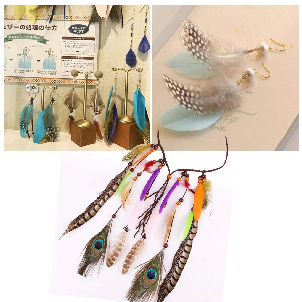 Bunte Federn, 180 Stück Deko-Federn für DIY Hochzeit Feder Basteln Federn Halloween Fest versch - Ideal als Dekoration zum Karnival für Masken und Kostüme