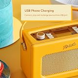 Roberts Revival iStream 3L FM DAB DAB+ Internet Radio Bluetooth Sunburst Yellow view 6