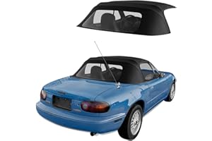 SIERRA AUTO TOPS & SEATS Sierra Auto Tops Replacement Convertible Soft Top with Heavy Gauge Pressed Plastic Window, fits Mazda Miata MX5 models 1990-2005, Premium Grade Cabrio Vinyl, Black