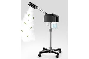 HYTOBP Professional Facial Steamer on Wheels, Standing Face Steamer for Facial Deep Cleaning, Ionic Facial Steamer for Esthetician, Spa, Beauty Clinic, Home Use Facial Steamer with Time Preset(53inch)