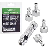Timbertech Airbrush Quick Release Disconnect with 4PCS G1/8" Male Fittings and Female Hose Connection for Airbrush and Air Hose Quick Release