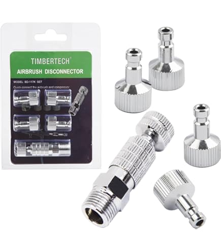 3 Valves Aérographe Acier Inoxydable - Filetage 9.5mm - Pour Aérographe Double Action