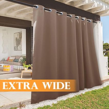 Ryb Home Outdoor Curtains For Patio Waterproof Extra Long 120