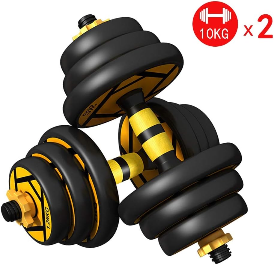 Summerone 20KG(44lbs) Adjustable Dumbbells Weight Set with Portable Box
