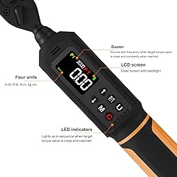 Uharbour Digital Torque Wrench 1/4 Drive, 1.1-22.1