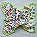 One Size Cloth Diaper Cover Snap with Double Gusset (Letter)