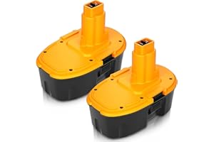 FHYBAT 2 Packs Upgraded to 4500mAh Ni-Mh 18V DC9096 DC9098 DC9099 DW9098 Replacement Battery Compatible with Dewalt 18 Volt XRP Batteries DW9095 DW9096 DW9099 DE9039 DE9095 DE9096 DE9098 DE9503(Yellow)