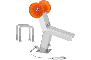 RQG Boat Trailer Winch Stand, Adjustable Trailer Winch Mount, Boat Trailer Winch Post with Roller for 2in/3in Winch Posts, Speedboats, Motorboats (Winch NOT Included)