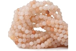 CHEAVIAN 60PCS 6mm Natural Pink Aventurine Gemstone Round Loose Beads Stone Beads for Jewelry Making DIY Findings 1 Strand 15"