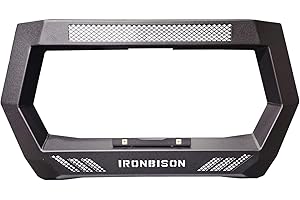 IRONBISON Bull Bar Fit 2004-2024 Ford F150 (Exclude Heritage Edition/All F150 Raptor models/2020-2022 Diesel Models)|2022-2024 F150 Lightning EV Front Bumper Guard Fine Texture Black