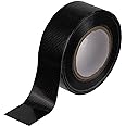 Autrends Mini Duct Tape, 1" x 10 yd Travel Size Duct Tape 1 Pack, Small Roll, Waterproof, Emergency Kit, Multi-Purpose, Tear by Hand for Indoor Outdoor Use, Repairs, Black