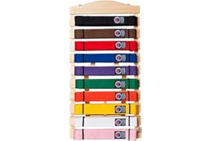AWMA Ten Level Martial Arts Karate Belt Display