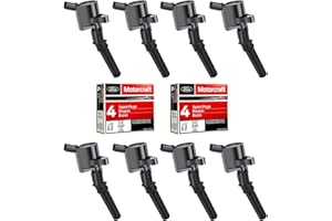 MAS Set of 8 Ignition Coil DG508 & Motorcraft Spark Plug SP479 Compatible with Ford 5.4L V8 DG472 DG457 DG491 Crown Victoria Expedition F-150 F-250 Mustang Lincoln Mercury Explorer