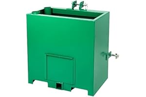 OLIPIC 3 Point Ballast Box, 800lbs Capacity Hitch Ballast Box, Standard 2'' Hitch Receiver, Tractor Ballast Box with 5cu. Ft Volume, Heavy Duty Steel, Fits Category 1 Tractor Attachment,Green