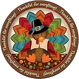 Cute Turkey Thanksgiving Dinner Plates, 8ct