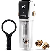 PureDrop PDR-ARB50WSP Spin Down Sediment Water Filter, Auto Flushing Module with Touch-Screen, Reusable Whole House Sediment Filter for Well Water w/Scraper, 50-Micron Prefilter Filtration System