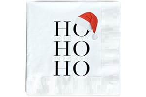 OLYPHAN Santa Napkins Funny Christmas Napkins Paper Cute Fun Holiday Party Napkin 40 Pack, Disposable 6.5 Inches Dinner Parties, Cocktail, Luncheon, Lunch Buffet, Appetizer, Dessert