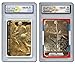 Set of 2 MICHAEL JORDAN 1986 Fleer ROOKIE with STICKER Gold Cards GEM MINT 10