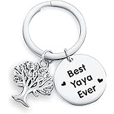 RSZOTW Yaya Jewelry Grandma Keychain Nana Gift Yaya Thank You Gift Granny Keychain Grandmother Jewelry
