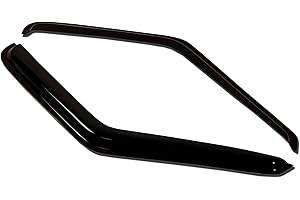 TuningPros WV-031-2 Window Visor Deflector Rain Guard Dark Smoke 2-pc Set