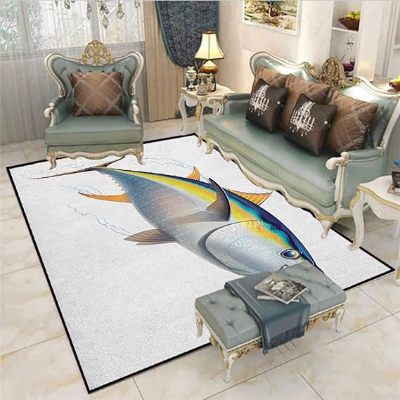 Fish Runner Rug for Hallway Home Area Rugs Yellowfin Tuna