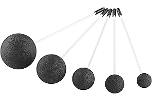 SONIC ENERGY Gong Resonant Mallet 5-pc Set, Produces Whale Singing, Atmospheric Sound Effects with Rubber Ball Head — For Meditation, Sound Baths or Yoga, 2-YEAR WARRANTY
