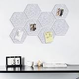 Yoillione Hexagon Self-Adhesive Pin Board Grey 8 Pack 22x19cm DIY Wall Decor 20 view 2