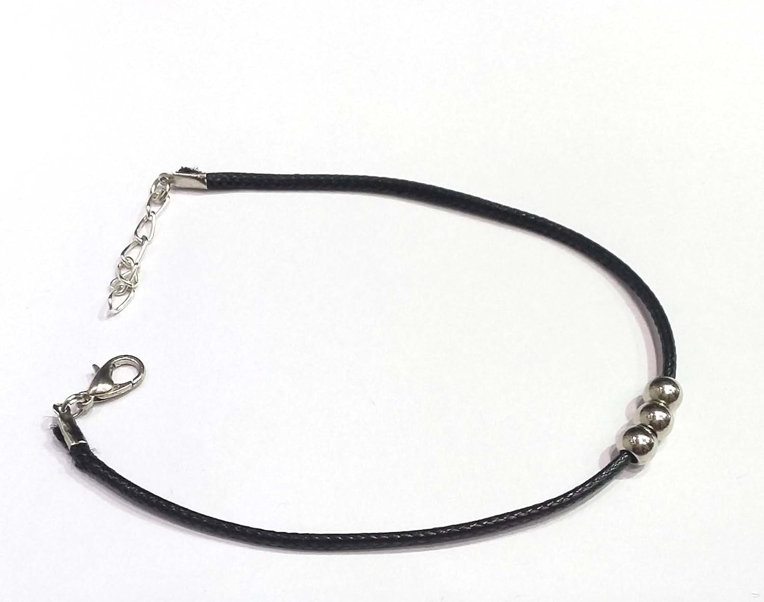 gurjari black thread leather anklet for girls