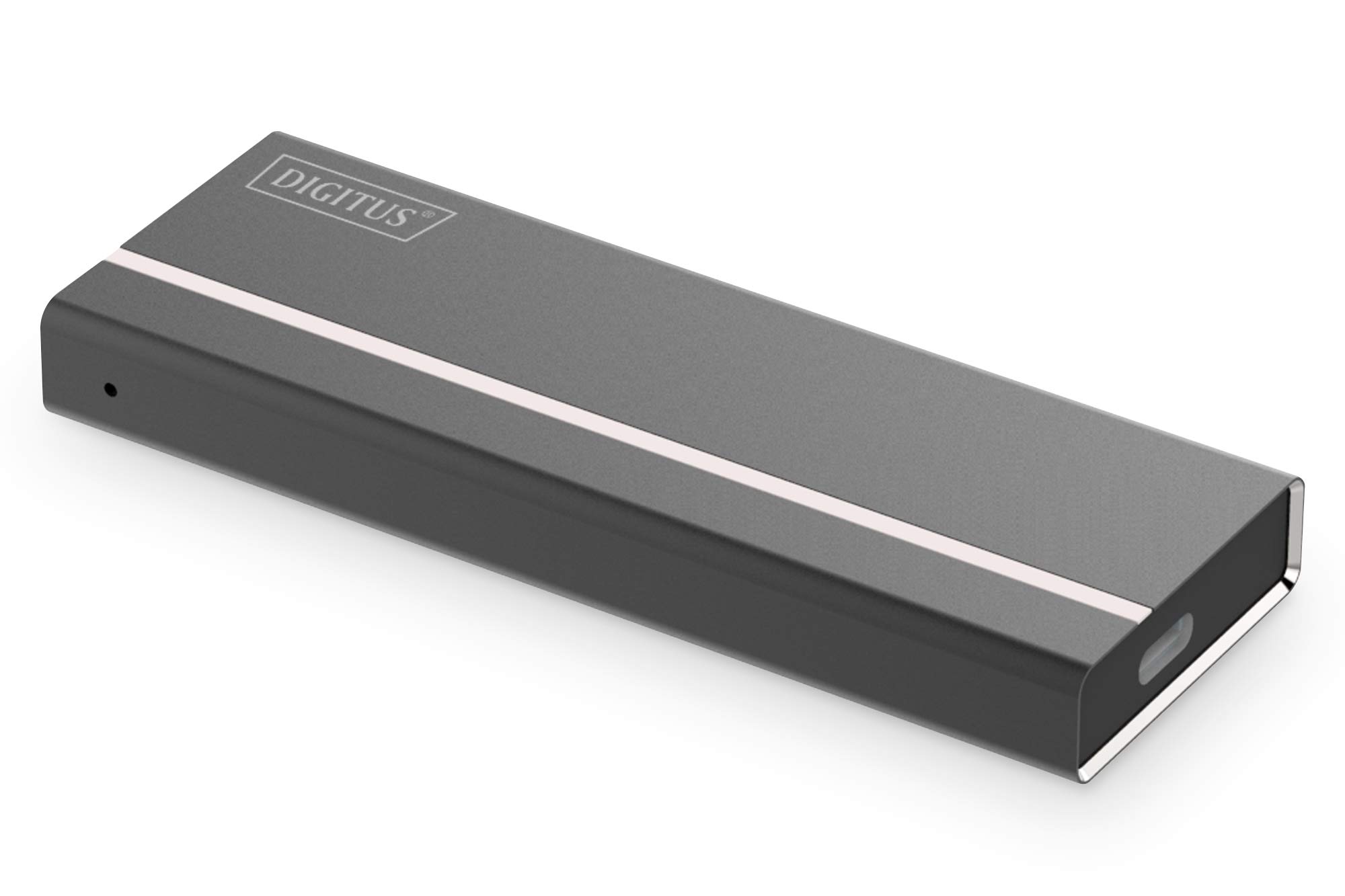 DIGITUS External USB Type C 3.1 SSD enclosure for M.2 NVMe SSDs - M.2 module type 2280, 2260, 2242, 2230 - M/B+M-Key - up to 10 Gbit/s - incl. USB-C cable - Black
