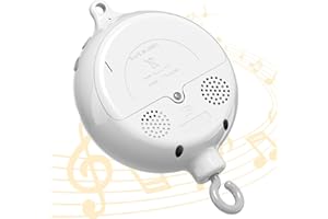 FEISIKE Crib Mobile Motor, Baby Music Box Spinner with 3 Modes（Spin Only, Music Only, Spin & Music 0-100 Volume Control,35 Lullabies,Portable Sound Machine,Auto-Off 30 Minutes, Battery Operated