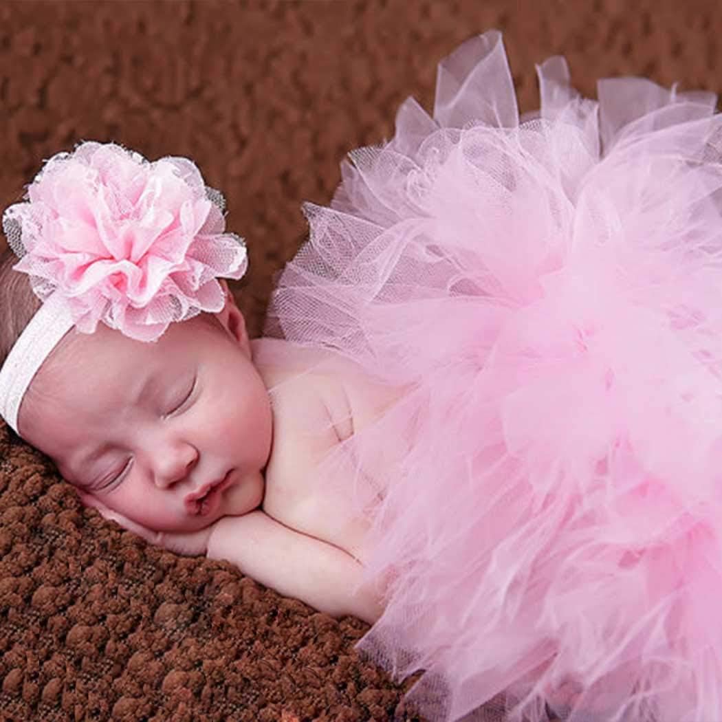 Costume Ailes D'Ange Pour Bébé – Accessoire Photo Nouveau-né (0-2 Mois) Avec Serre-tête Fleur – Matière Plume, Blanc/Rose
