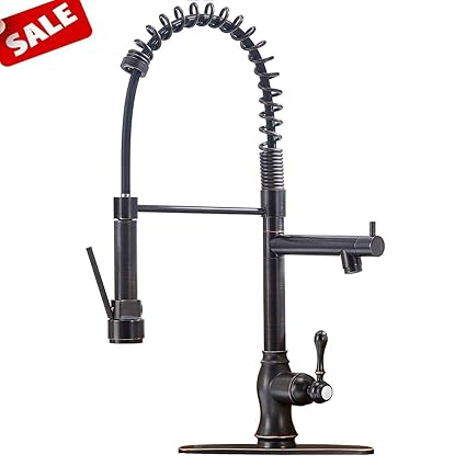 Antique Spring Single Handle Pull Down Sprayer Oil Rubbed Bronze